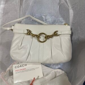 New Coach off white wristlet